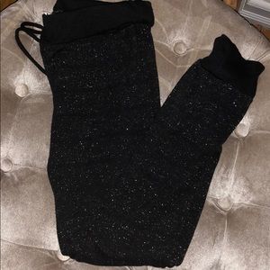 Bloomingdales black/sparkle super soft joggers